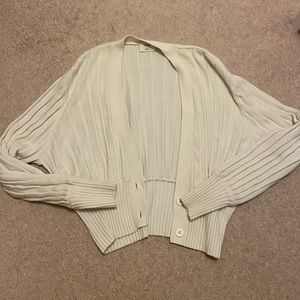 aritzia plunge front cardigan - light birch